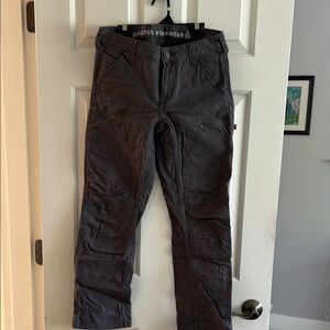 Gray Straight Leg Tactical Pants with Reinforced Knees